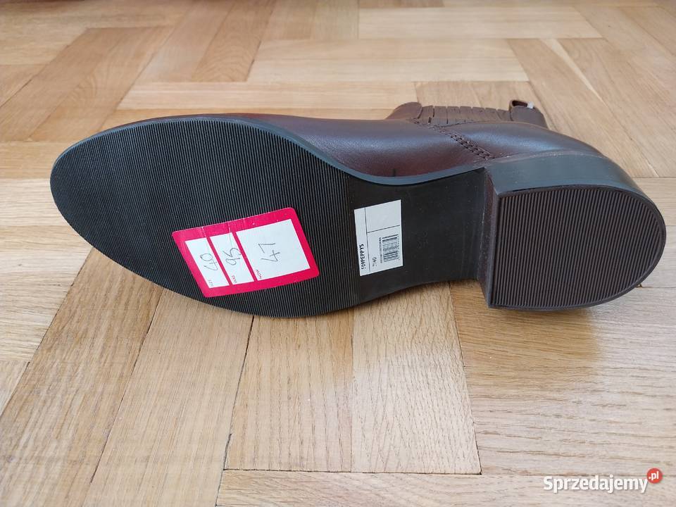 Botki damskie DUNA brązowe elegancja w Kozaki dolnośląskie Wałbrzych sprzedam