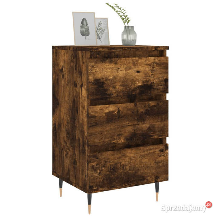 Szafki nocne 2 przydymiony dąb 40x35x69 WM826919 mazowieckie Warszawa