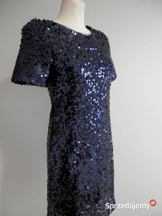 Sukienka Wieczorowa Imprezowa Klubowa Granatowa Łomża