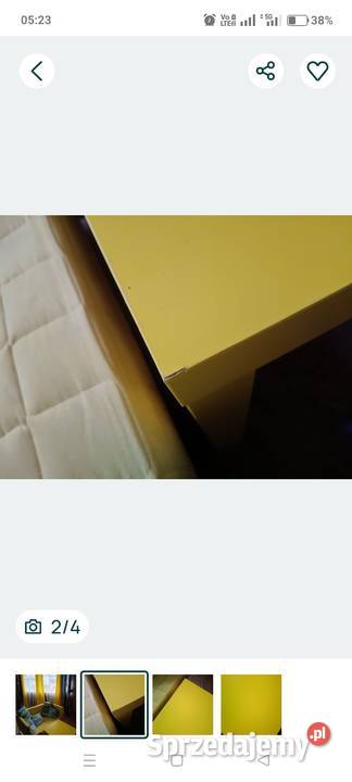 Sofa Ikea żółta plus stolik plus zasłony komplet Sofy i kanapy wielkopolskie Witobel