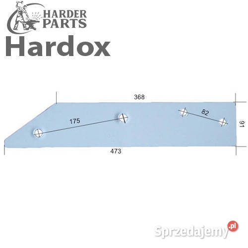 Płoza krótka HARDOX do pługa UNIA grudziądz TUR nieuszkodzony