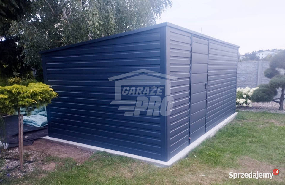 Domek ogrodowy schowek 5x3 antracyt Dach spad w