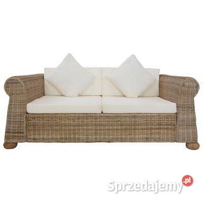 vidaXL 2osobowa sofa z poduszkami naturalny Warszawa