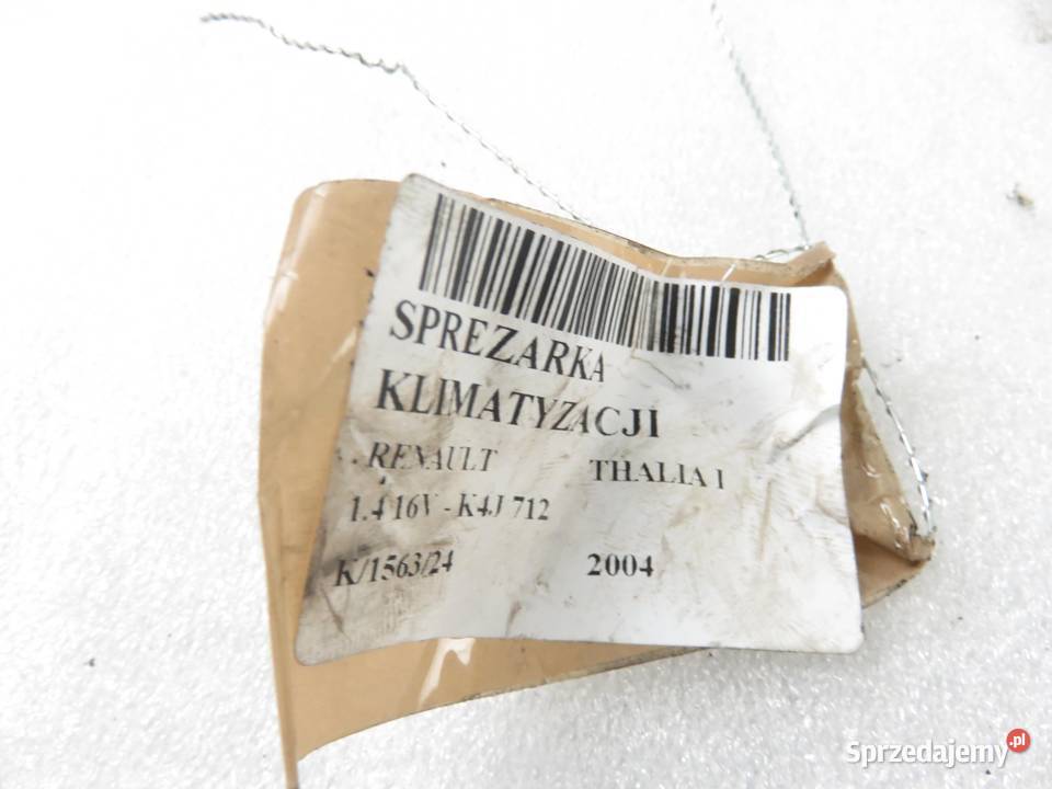 KOMPRESOR KLIMATYZACJI RENAULT THALIA I 14 16V Kompresory klimatyzacji małopolskie