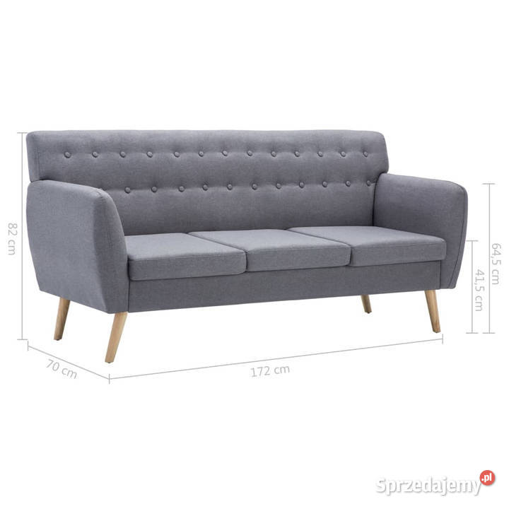 3osobowa sofa tapicerowana tkaniną 172x70x82 Warszawa
