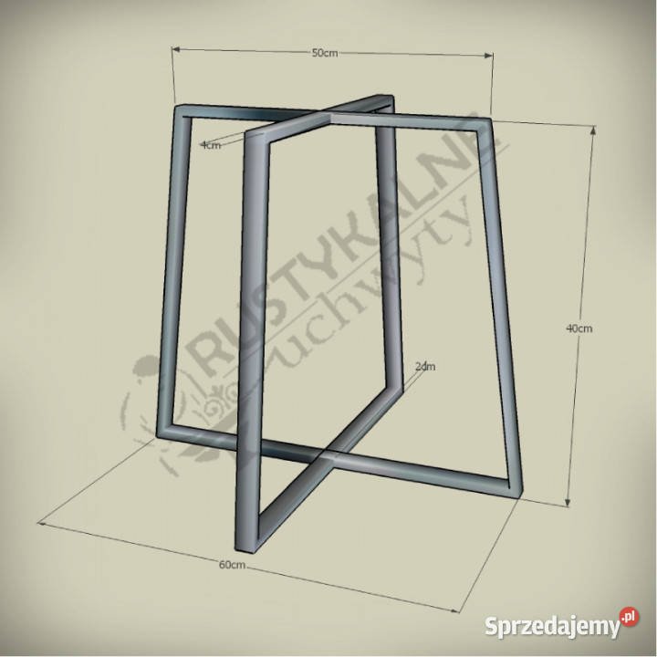 Noga QUERCUS 60x40 CZARNA