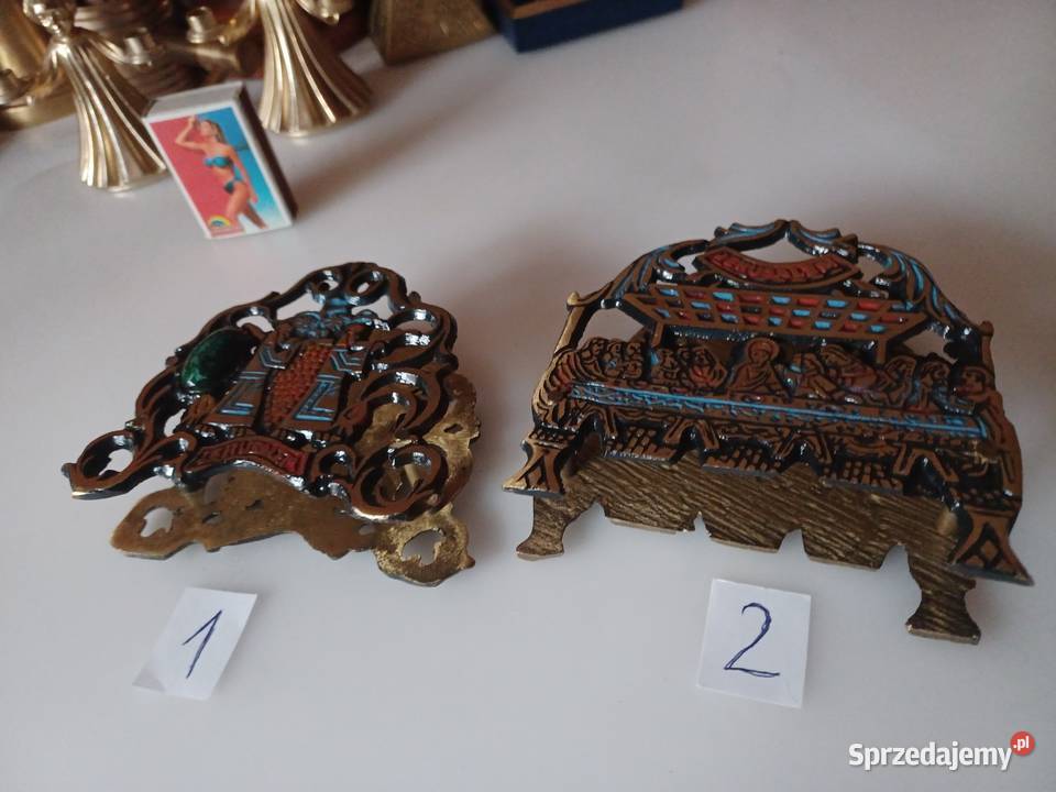 Piękny mosiężny serwetnik JERUSALEM Kolekcja Pozostałe wielkopolskie Poznań