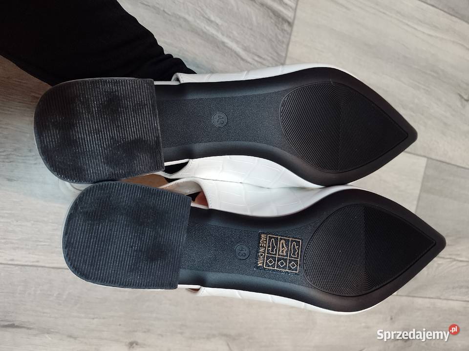 40 Ekskluzywne białe baleriny czółenka Balerinki Kraków