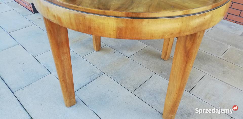 Stół okrągły bombka beczka stary rozkładany PRL