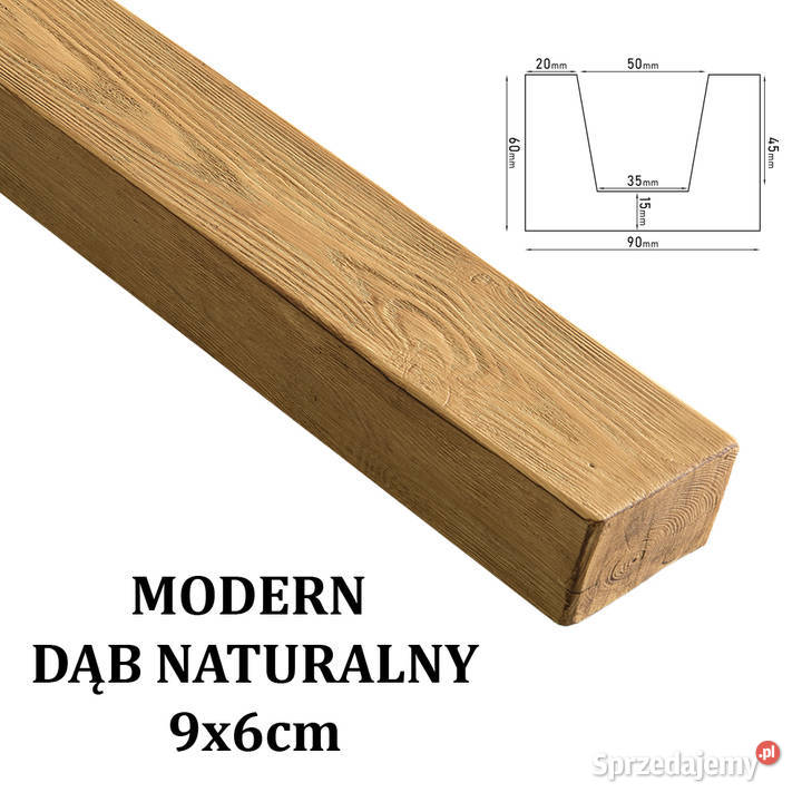 Belka Modern 9x6 DĄB NATURALNY