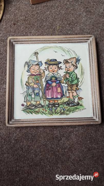 Kafel ceramiczny Sygnowany Sweden Dziecinna Porcelana i szkło pomorskie Gdańsk