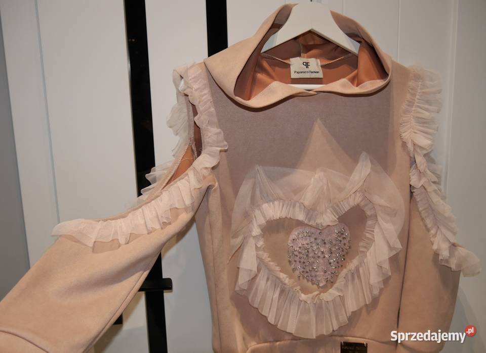 Paparazzi Fashion śliczna bluza tiul cyrkonie 36