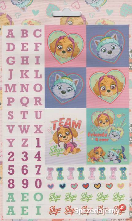 Skye Psi Patrol Zestaw Naklejki Nalepki 700 Mogilany