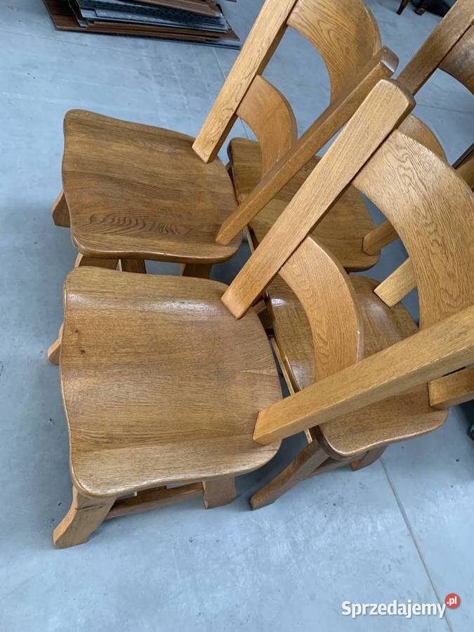 Masywne dębowe krzesła jasny dąb meble Stoły, krzesła, biurka sprzedam
