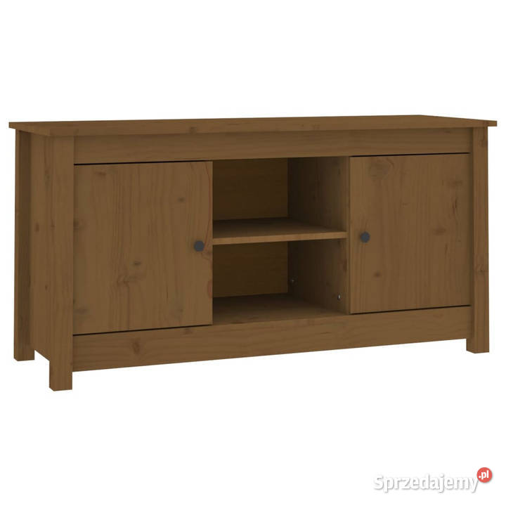 Szafka pod TV miodowy brąz 103x365x52 drewno