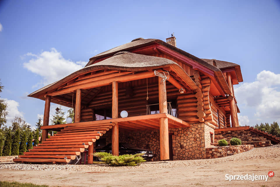 Ściany elewacja dekoracja domu z bala kamienia i Radomsko