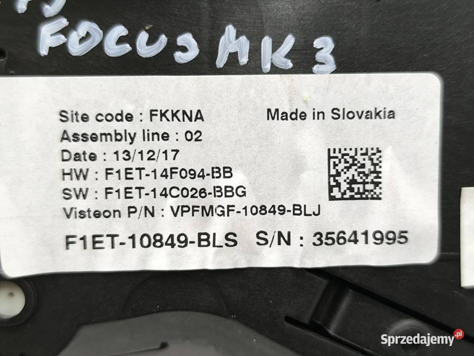 LICZNIK ZEGARY AUTOMAT FORD FOCUS MK3 LIFT 15