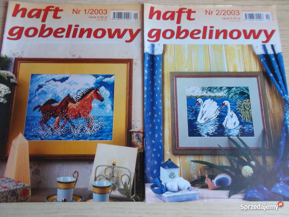 Czasopisma z motywami do haftowania Czersk sprzedam