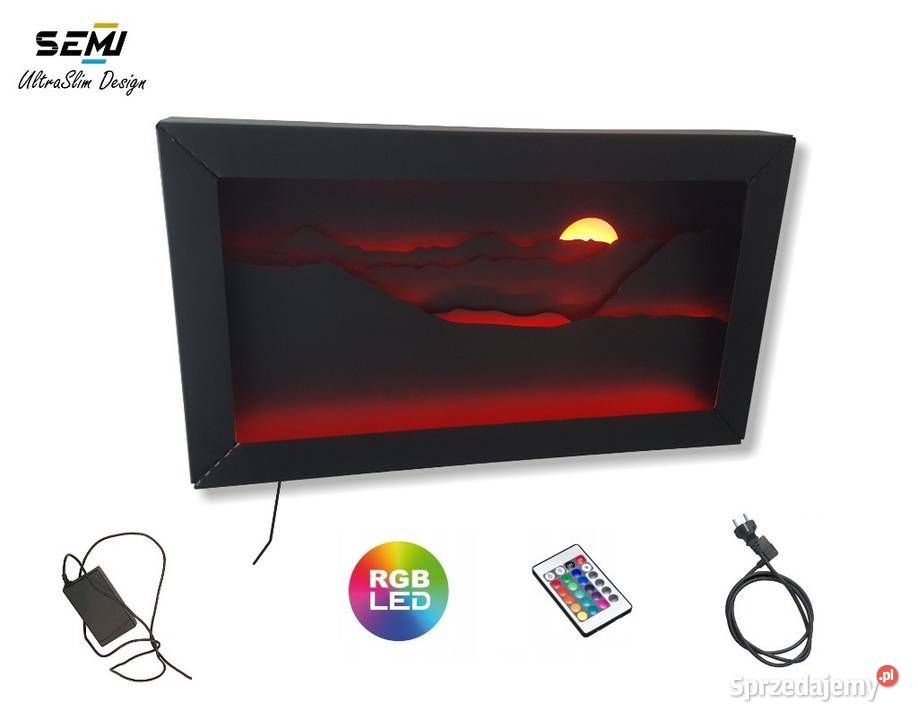 Obraz 3D LED widok na ścianę krajobraz pejzaż Obrazki i obrazy Jeżowe