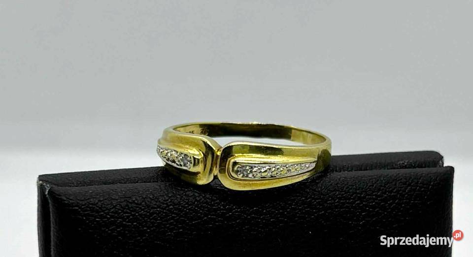 Złoty Pierścionek z Diamentami pr 585 215g R15 złoto Elbląg sprzedam