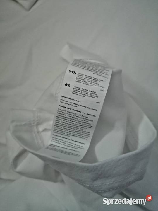 Biała bawełniana Koszulka Bluzka Tshirt Basic wielkopolskie Leszno