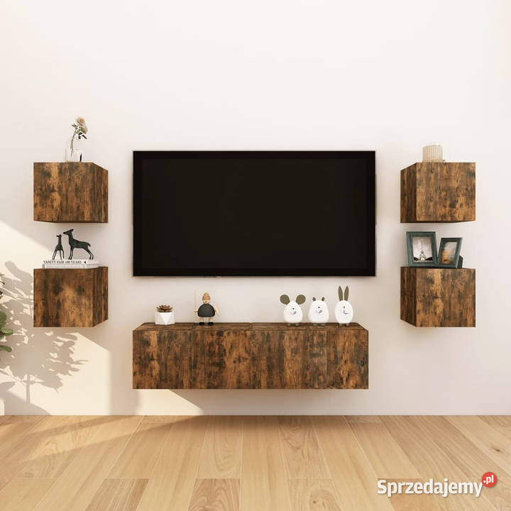 Wiszące szafki TV 8 przydymiony dąb 305x30x30 sprzedam