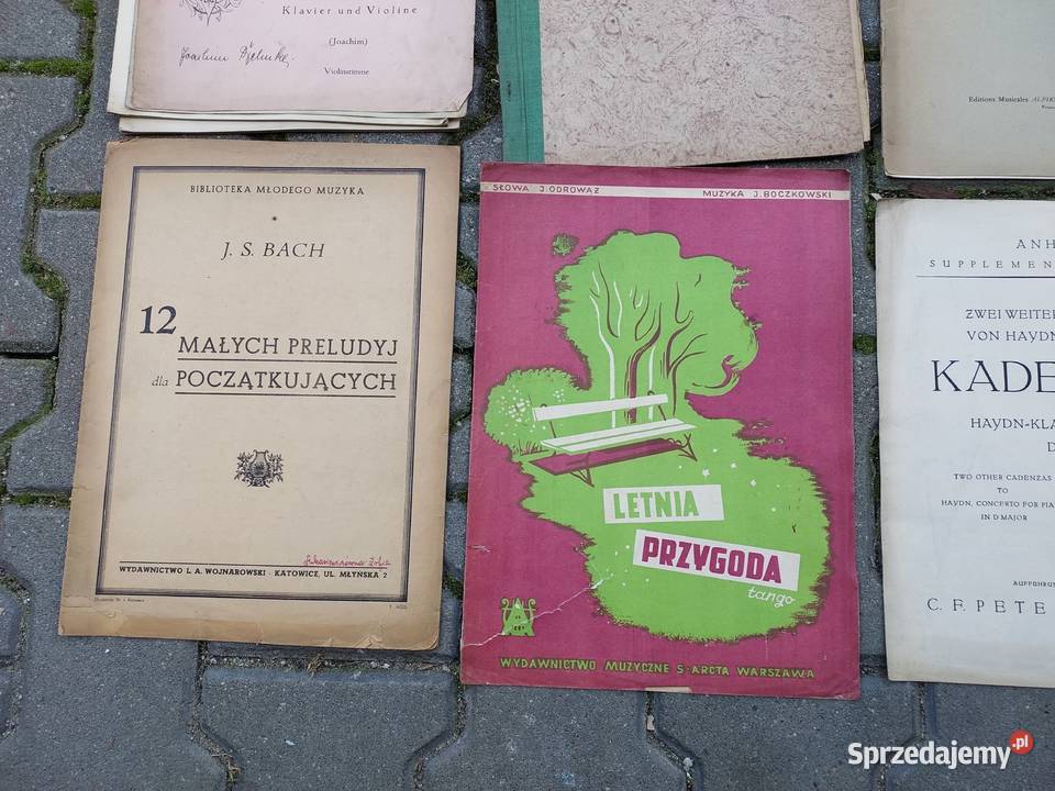 Nuty na fortepian zestaw starych zeszytów z Tczew