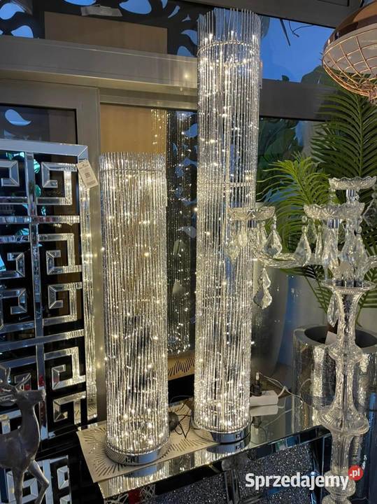 Nowoczesna lampa srebrna podłogowa ledowa tuba małopolskie Nowy Sącz