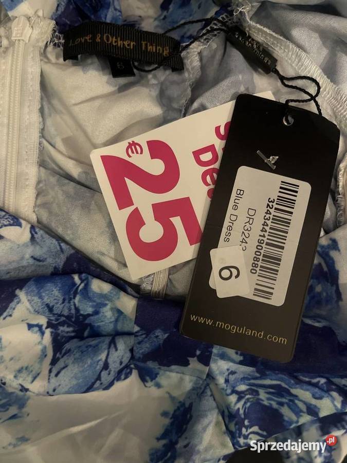 Love other things sukienka modny wzór kwiaty niebieski Choszczno