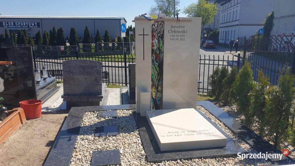 Nagrobek nowoczesny pomnik szkło kamień marmur Inowrocław