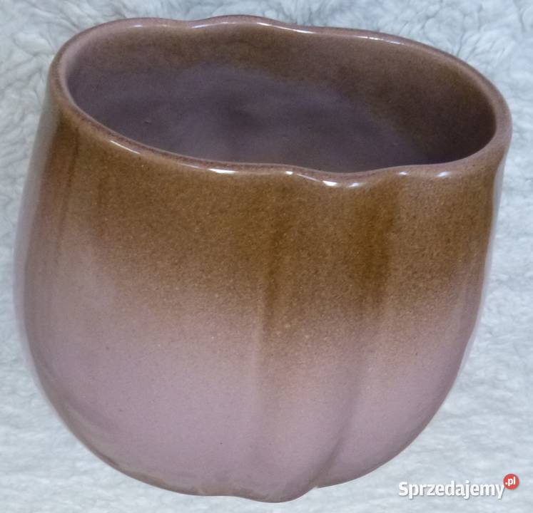 Ceramiczny owalny wazon wys 15 mazowieckie Warszawa
