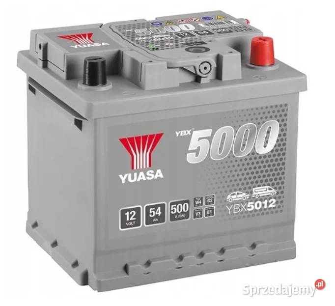 Akumulator 54Ah 500A Yuasa YBX5012 Prawy Plus Łódź