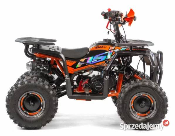 Mini quad spalinowy ASIX M10 e start 49cc pomarańczowy Budzyń