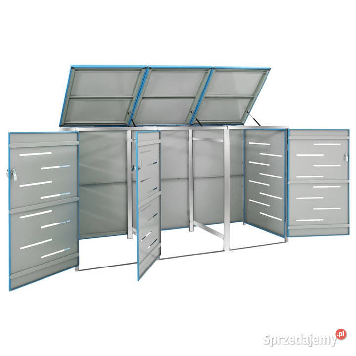 Osłona na 3 kosze na śmieci 207x775x1125 stal Warszawa