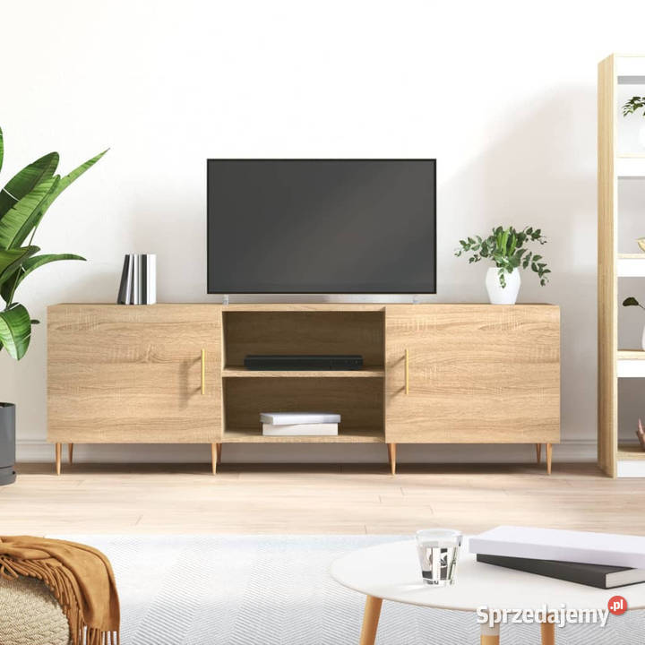 Szafka TV dąb sonoma 150x30x50 materiał RTV Warszawa