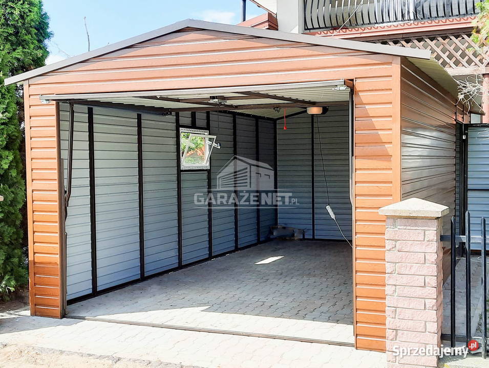 GARAŻ BLASZANY 35M X 6M DWUSPAD BRAMA UCHYLNA
