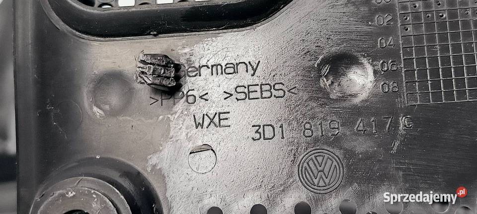 PODSZYBIE VOLKSWAGEN PHAETON 3D1819417G Pozostałe Lipno