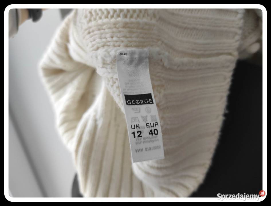 Rozpinany sweter golf akryl wełna 40 L George Swetry i golfy Płock