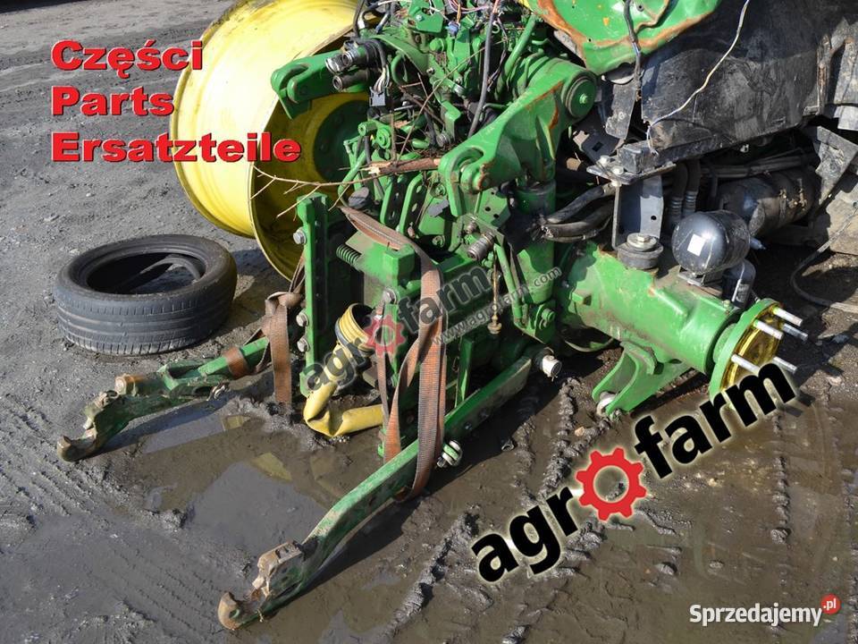 John Deere 6155M części silnik skrzynia biegów Byków