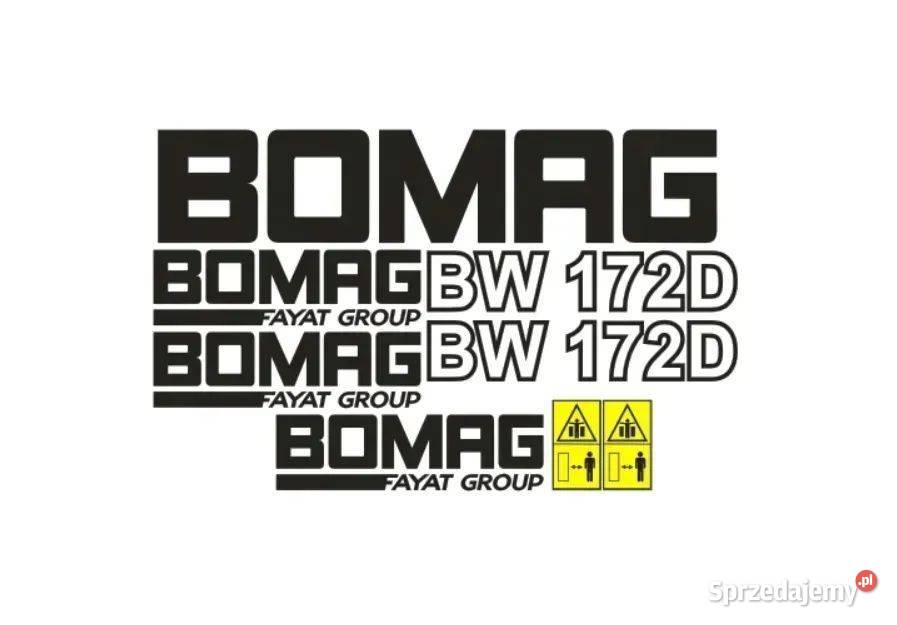 Naklejki oklejenie BOMAG BW 172D Zamiennik Janików
