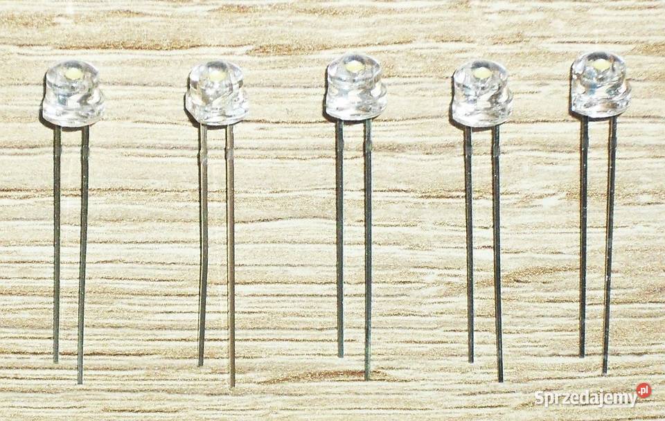 LED 48 mm biała zimna 100 22 cd 5 lm 20 mA Gliwice