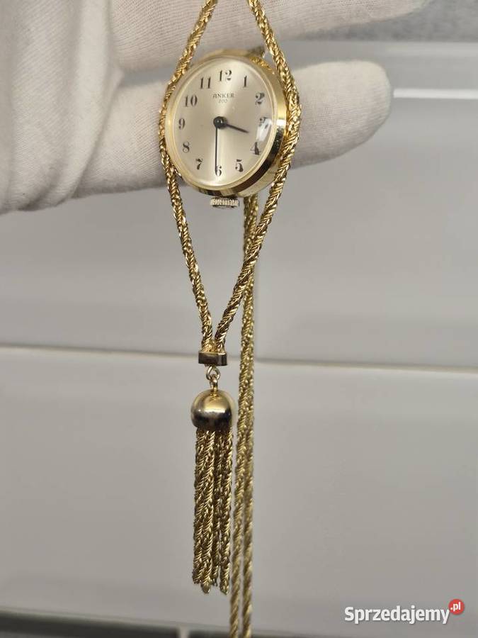 Cudowny naszyjnikwisiorek zegarekANKER Damskie śląskie Chorzów