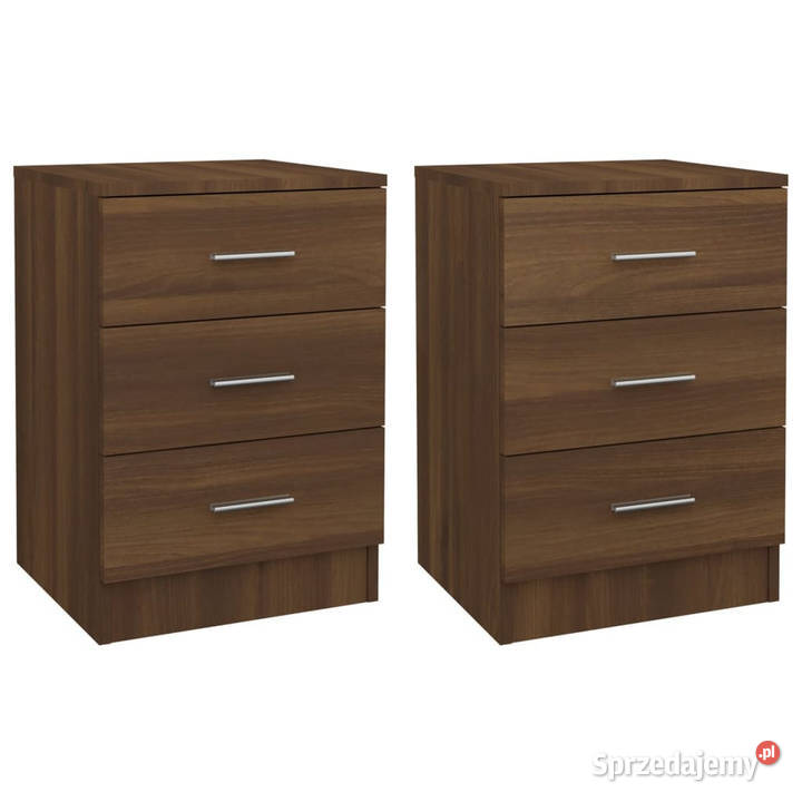 Szafki nocne 2 brązowy dąb 38x35x56 WM815326 mazowieckie Warszawa