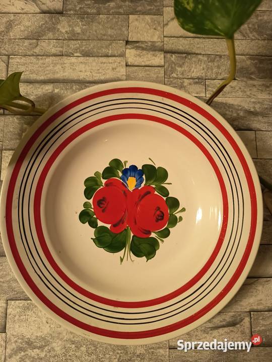 Ręcznie Malowana Patera Talerz Dekoracyjny Styl