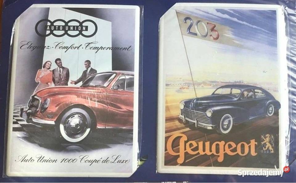 Szyldy reklamowe metalowe Audi i Peugeot Opole