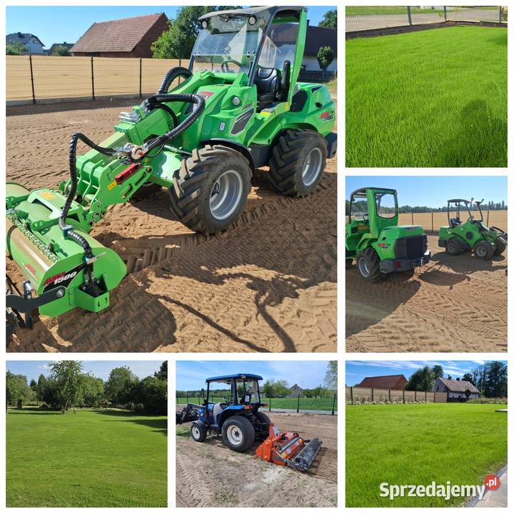 Zakładanie trawinka glebogryzarka przycinanie Kluczbork