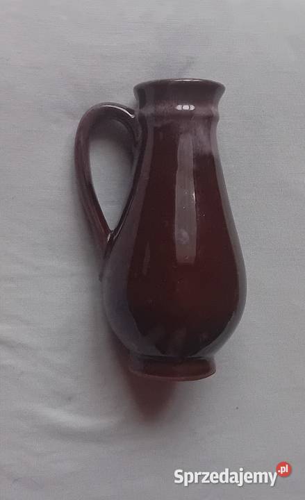 Ceramiczny szkliwiony wazon z uchem dzbanek Porcelana i szkło