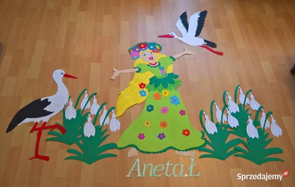 Dekoracje wiosenne wielkoformatowe z brystolu Pozostałe Ryki sprzedam