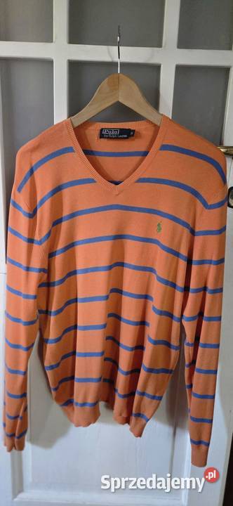 Ralph lauren L sweter niebieski bawełna L 100 mazowieckie