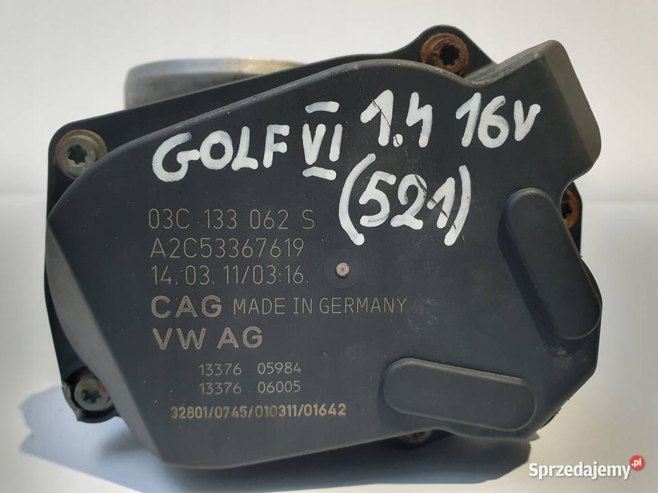 PRZEPUSTNICA VW Golf VI 14 16V 03C133062S Rudka